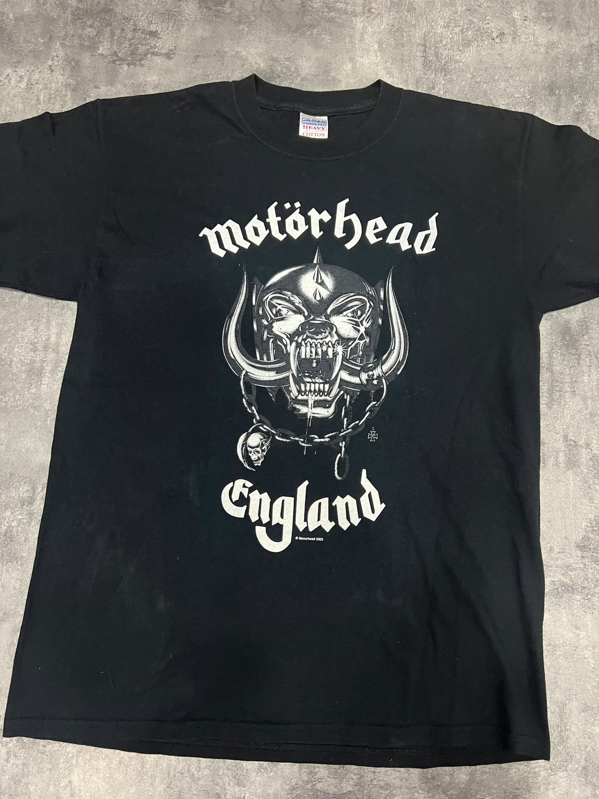 Motörhead England 2003 Vintage T-Shirt – Camiseta Heavy Metal Gildan