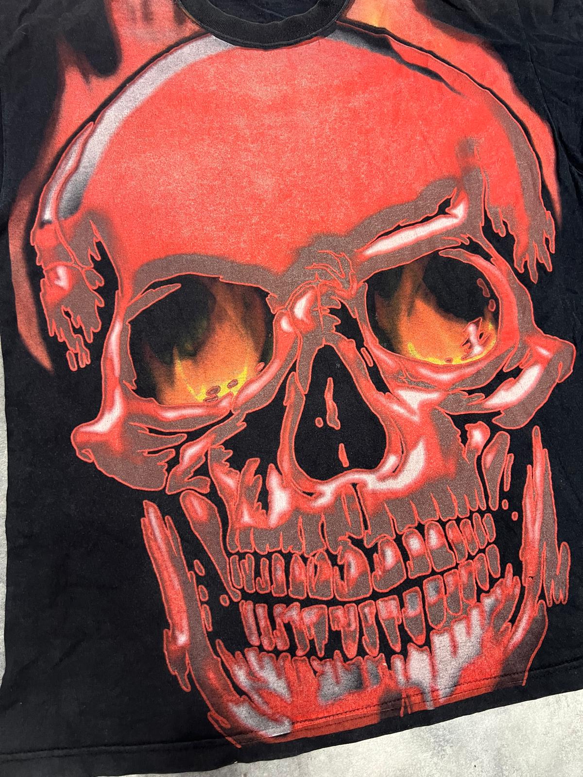 Camiseta vintage Universal Port Aventura Templo del Fuego Y2K – Skull All Over Print XL