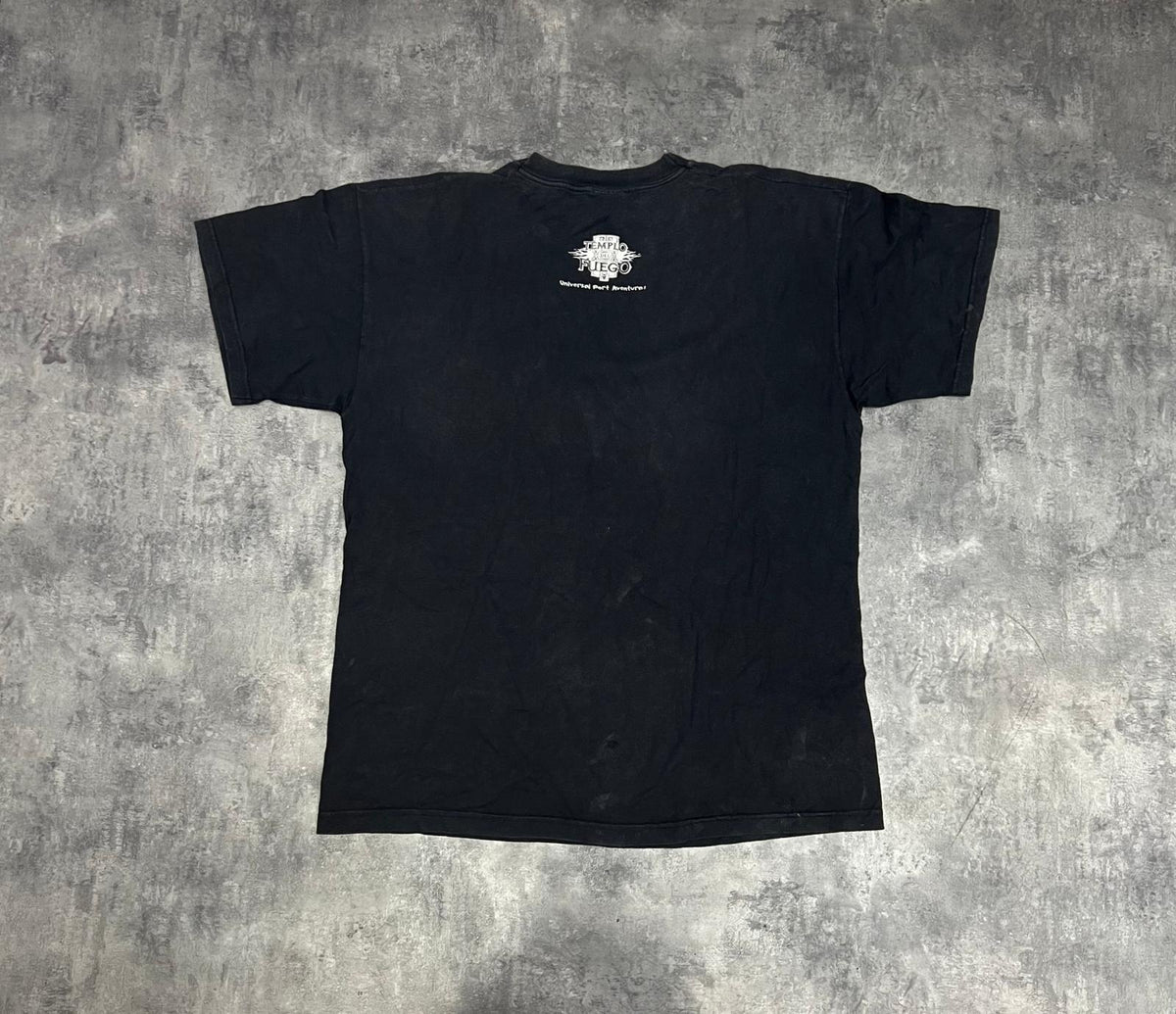 Camiseta vintage Universal Port Aventura Templo del Fuego Y2K – Skull All Over Print XL