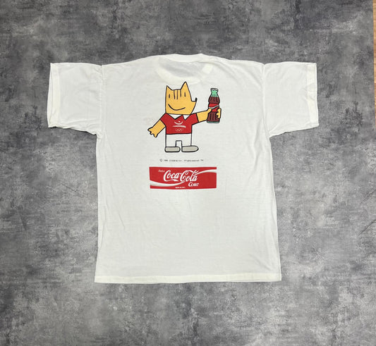 Camiseta vintage Cobi Barcelona 92 Coca-Cola 1988 – Olympic Advertising T-Shirt