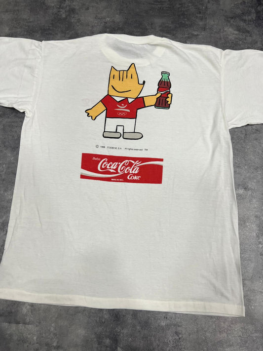 Camiseta vintage Cobi Barcelona 92 Coca-Cola 1988 – Olympic Advertising T-Shirt