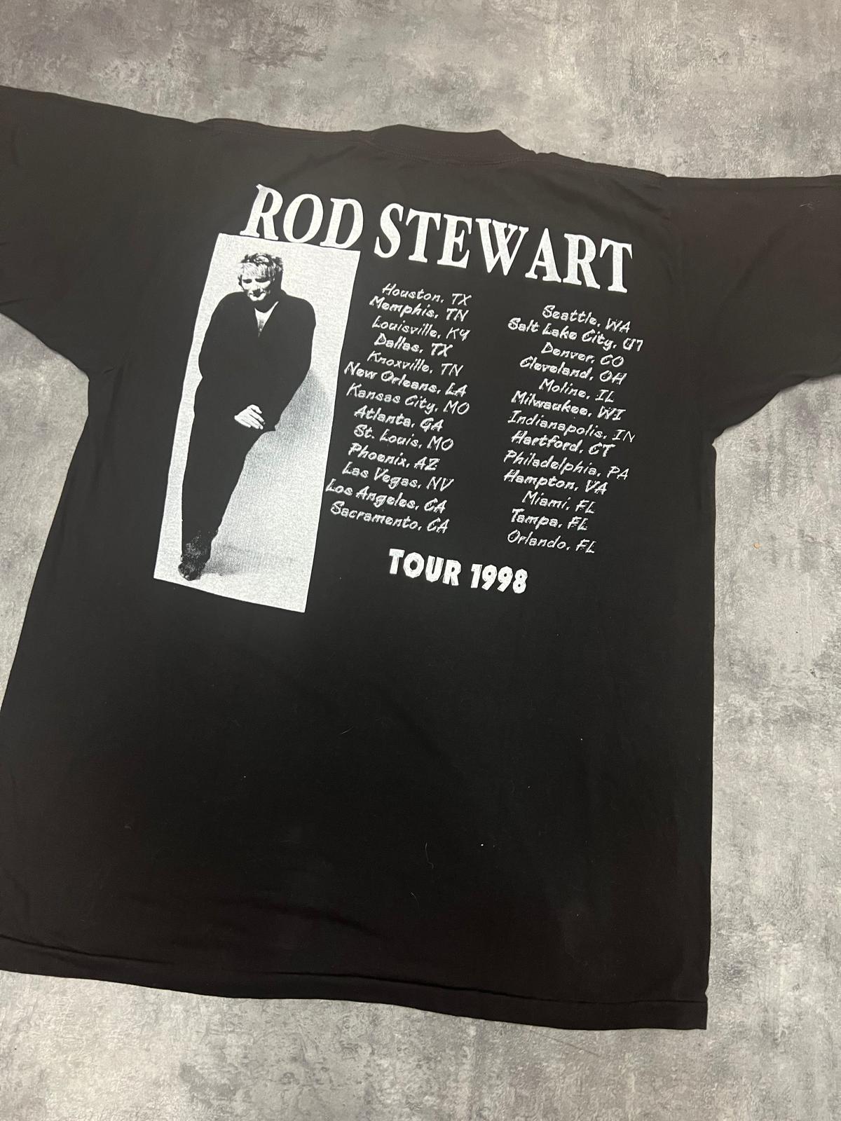 Camiseta vintage Rod Stewart Tour 1998 – Original 90s Concert Band Tee L