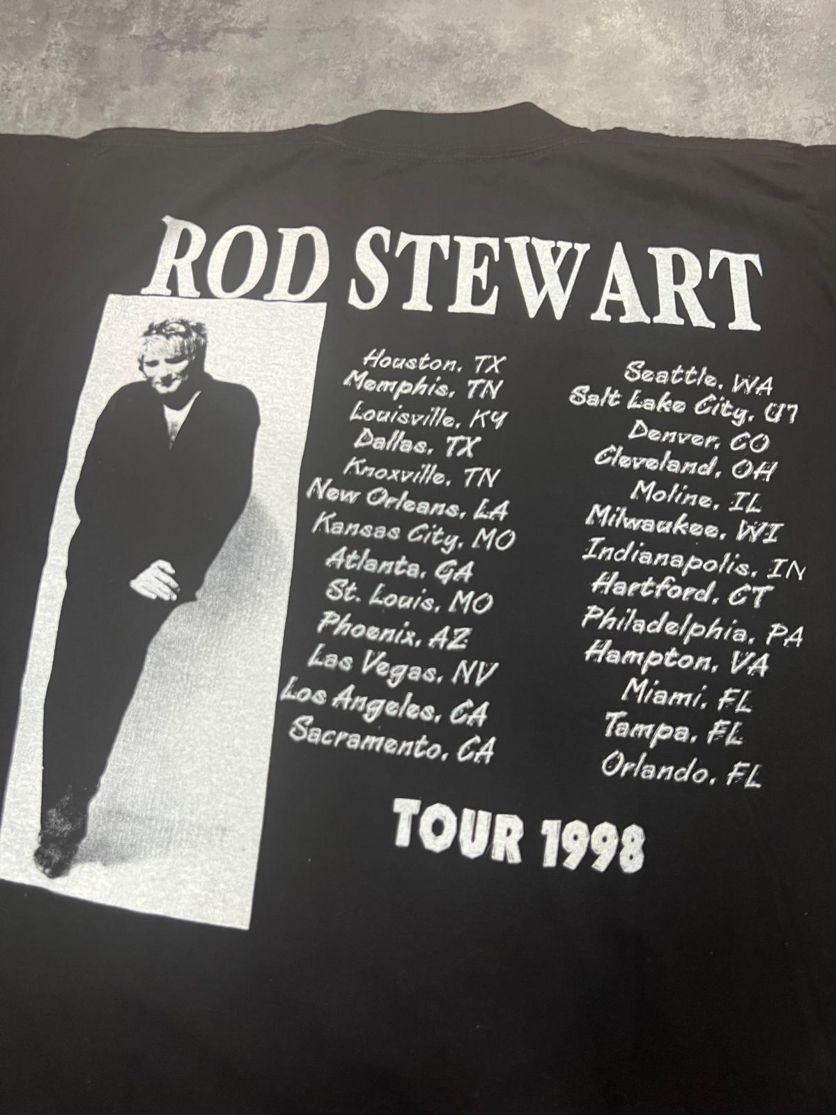 Camiseta vintage Rod Stewart Tour 1998 – Original 90s Concert Band Tee L