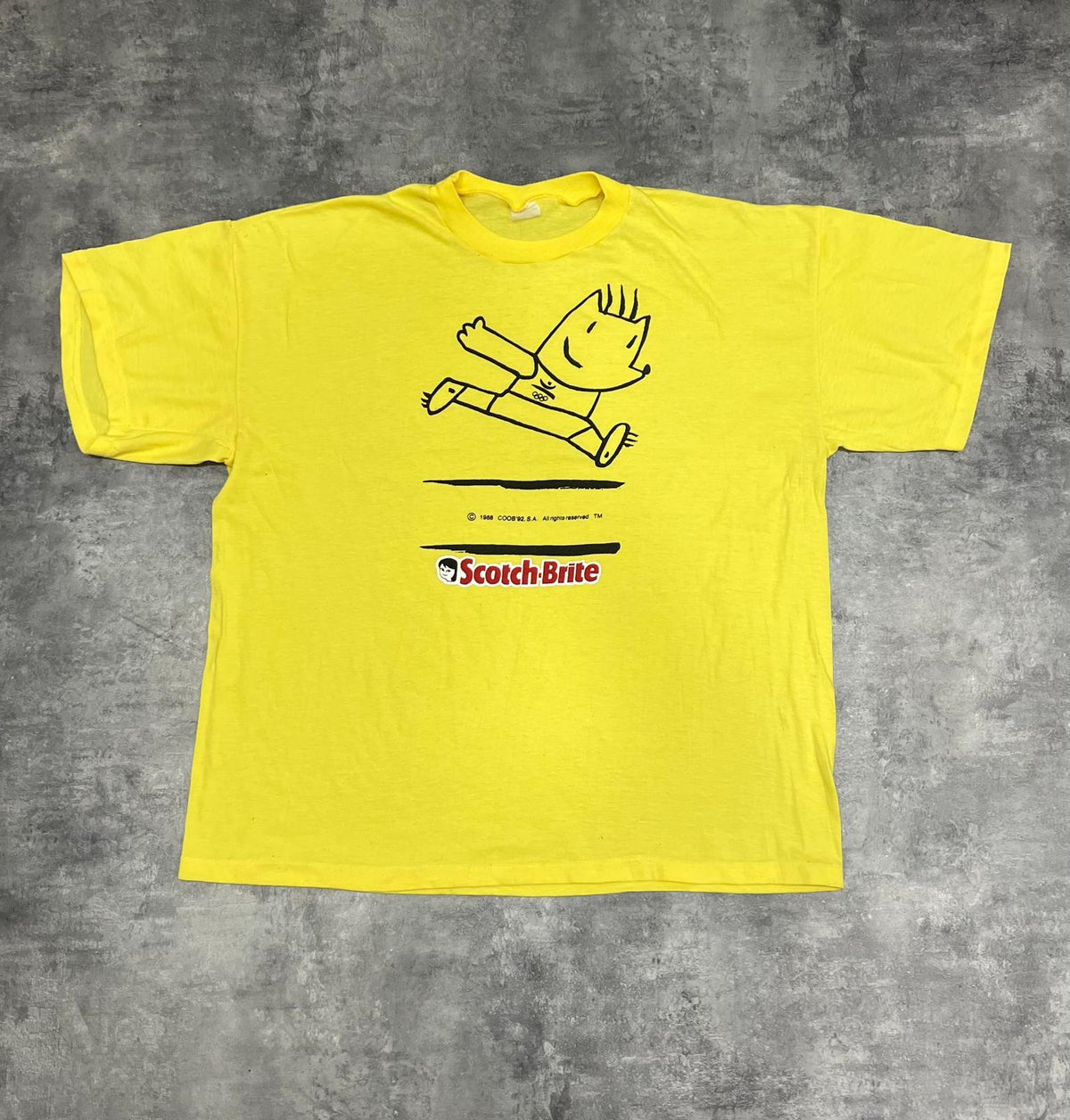 Camiseta vintage Cobi Barcelona 92 Scotch-Brite 1988 – Olympic Retro T-Shirt
