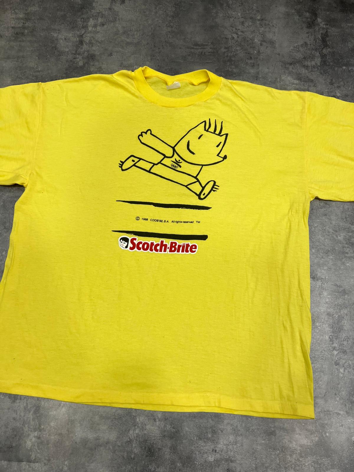 Camiseta vintage Cobi Barcelona 92 Scotch-Brite 1988 – Olympic Retro T-Shirt