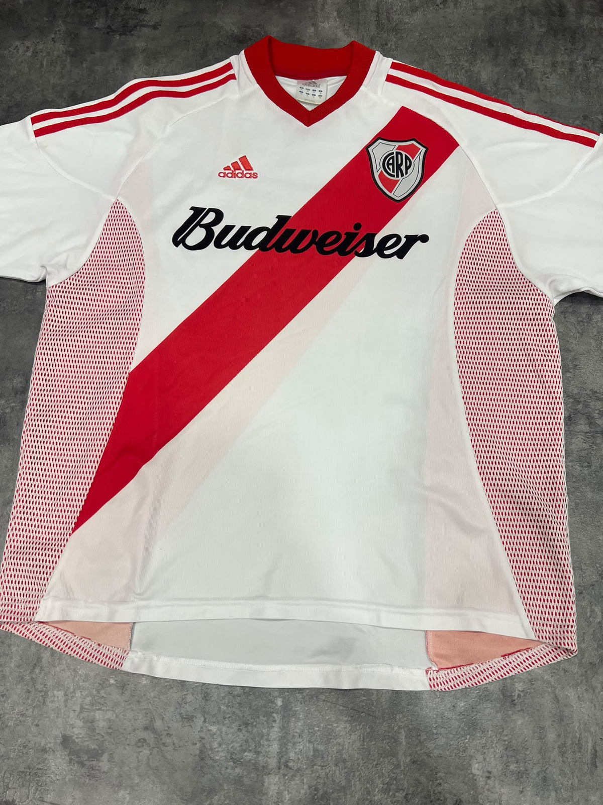 Vintage Adidas River Plate Budweiser Football Shirt 2002-04 XL / Camiseta fútbol retro River Plate Argentina