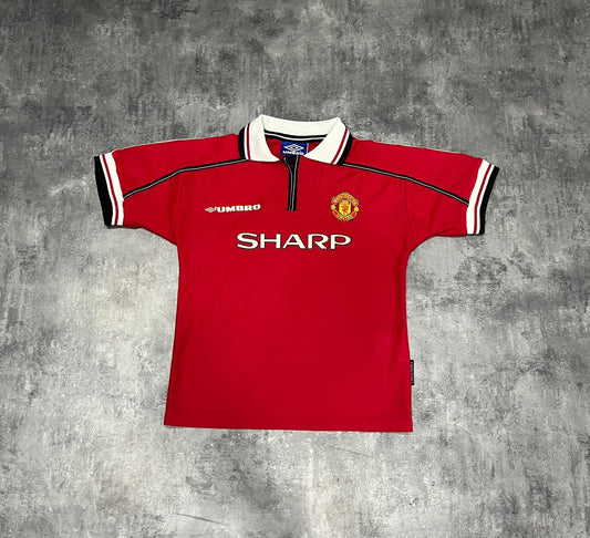 Manchester United 1998-2000 Umbro Sharp Vintage Football Shirt Kids | Camiseta fútbol retro infantil 90s