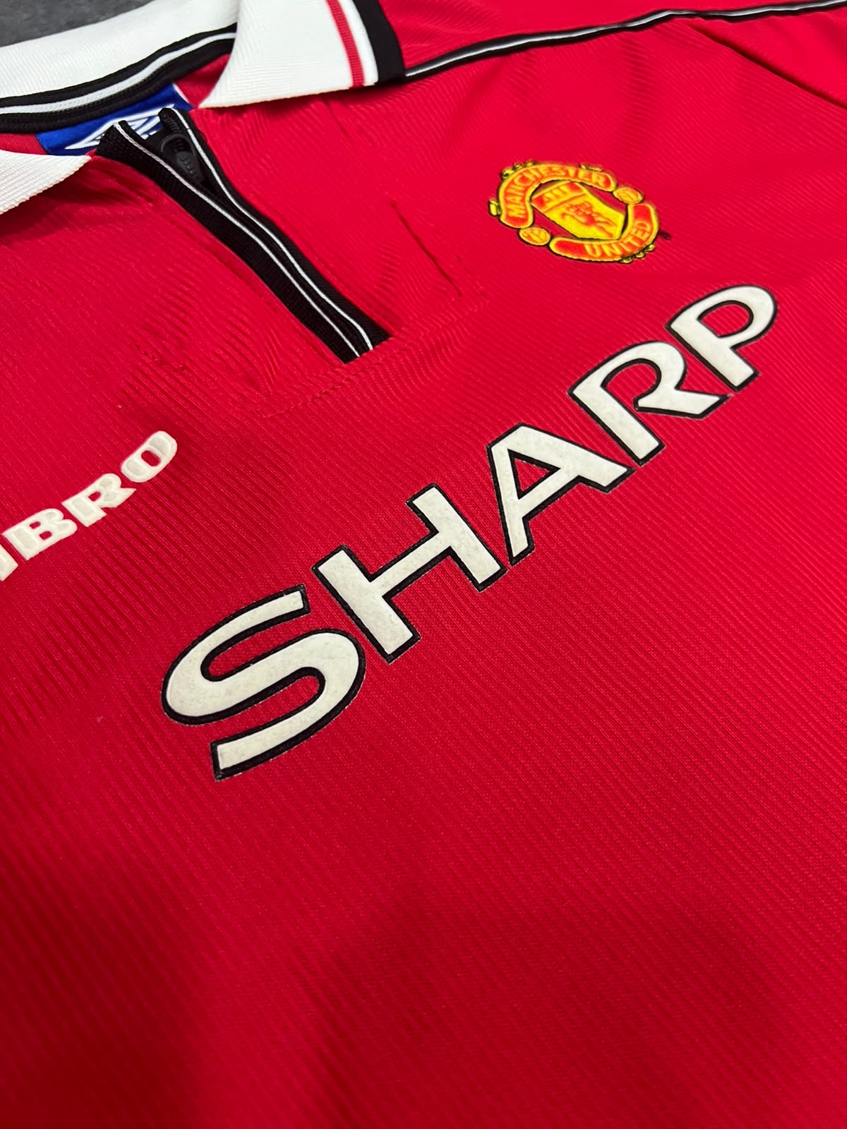 Manchester United 1998-2000 Umbro Sharp Vintage Football Shirt Kids | Camiseta fútbol retro infantil 90s