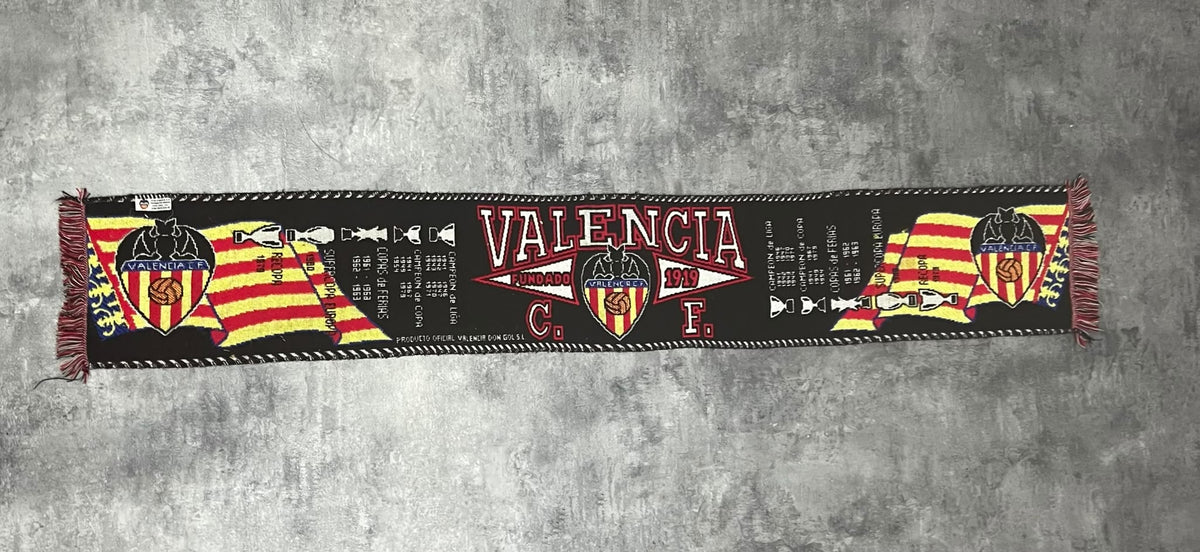 Bufanda Valencia CF Vintage 90s – Palmarés Histórico Producto Oficial