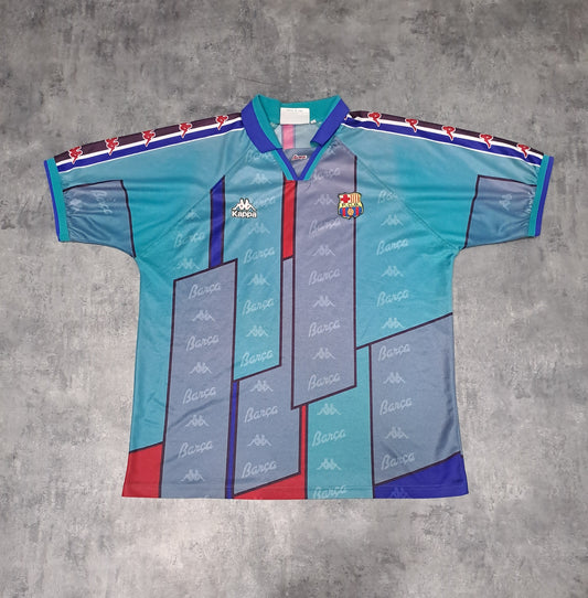 FC Barcelona Kappa turquesa vintage 90s • Stoichkov #8 • Original • XL