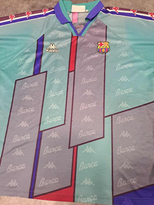 FC Barcelona Kappa turquesa vintage 90s • Stoichkov #8 • Original • XL